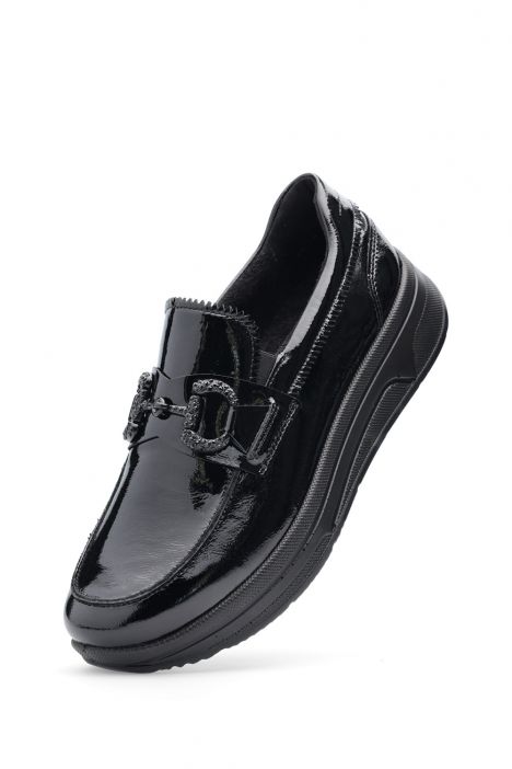 27522 Ara Shoes Sapporo Kadın Rugan Deri Yürüyüş Ayakkabısı 3.5-7.5 01 MURALAC , BLACK