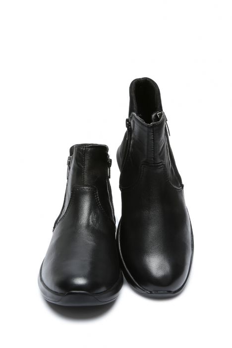 Evi 12 Ac-Kifidis Anatomik Kadın Deri Bot 36-41 Siyah/Black Stl 88/Stn 98