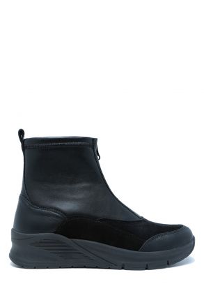 Mary 09 Ac-Kifidis Kadın Anatomik Deri Bot 36-41 Siyah/Black 2738/Stn98/1038/0438